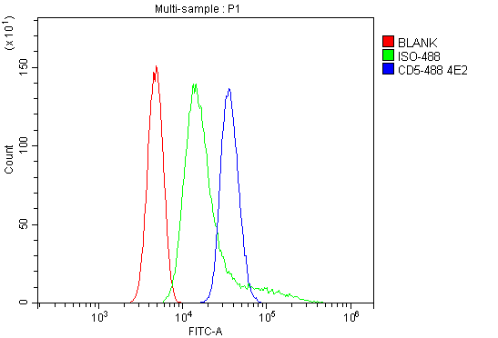 1 - Anti-Human CD5 DyLight® 488 conjugated Antibody(monoclonal, 4E2) ABO14905
